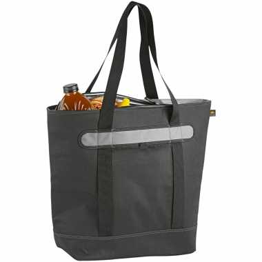 Grote koeltas draagtas/schoudertas/rugtas zwart 19 x 54 x 47 cm 50 liter