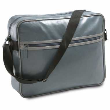 Modieuze schoudertas blauw