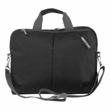 Schoudertas/aktetas/werktas zwart 40 x 38 cm