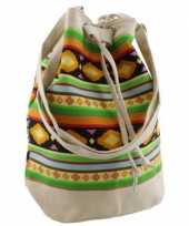 Beige mochila schoudertasje 30 cm voor meisjes dames