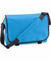 Blauw met grijze schoudertas 11 l