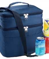 Koeltas draagtas schoudertas blauw 26 x 19 x 26 cm 13 liter