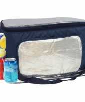 Koeltas schoudertas blauw zilver 39 x 20 x 26 cm 18 liter