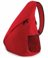Monostrap schoudertas rood 48 cm