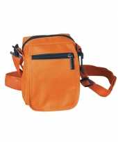 Oranje schoudertasje 15 cm