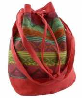Rood mochila schoudertasje 30 cm voor meisjes dames